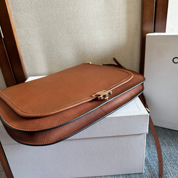 Celine Besace Soft Triome Brown Handbag in Lambskin 276305