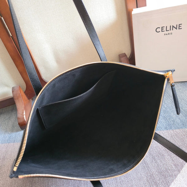 Celine 26 New Smiley Face Black Bag in Cowhide 276207
