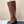 Chanel Croc-Embossed Square-Toe Dark Brown High Boots in Cowhide 591399