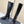 Chanel Croc-Embossed Square-Toe Black High Boots in Cowhide 591398
