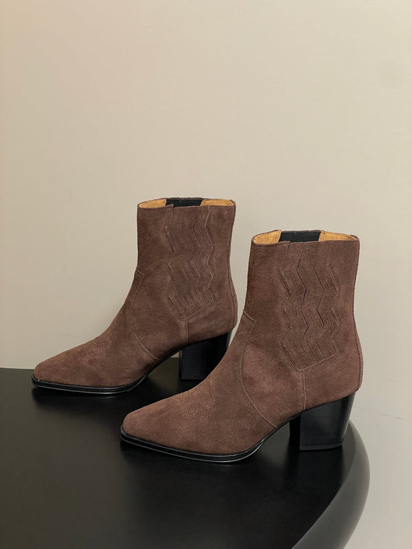 HM Lissa Chelsea Boots 70 Dark Brown in Suede 593782