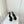 Chanel 26 Camellia High Heels 35 White Black in Patent Leather 597415
