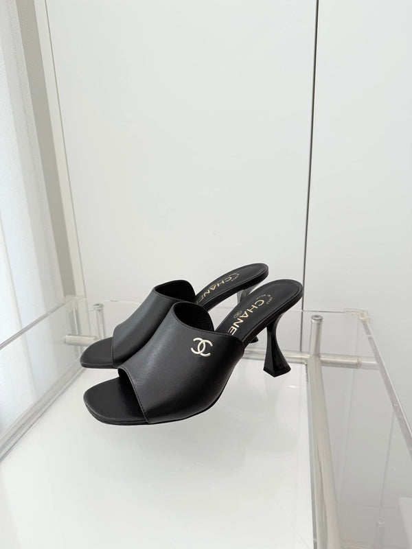 Chanel 26 Sandal 90 Black in Lambskin 597366