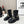 Chanel Chain Sock Ankle Boots Black Calfskin 597914