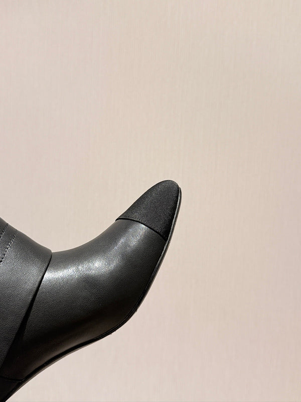 Chanel 26 Newest Runway Style Riding Black Boots in Cowhide 598318