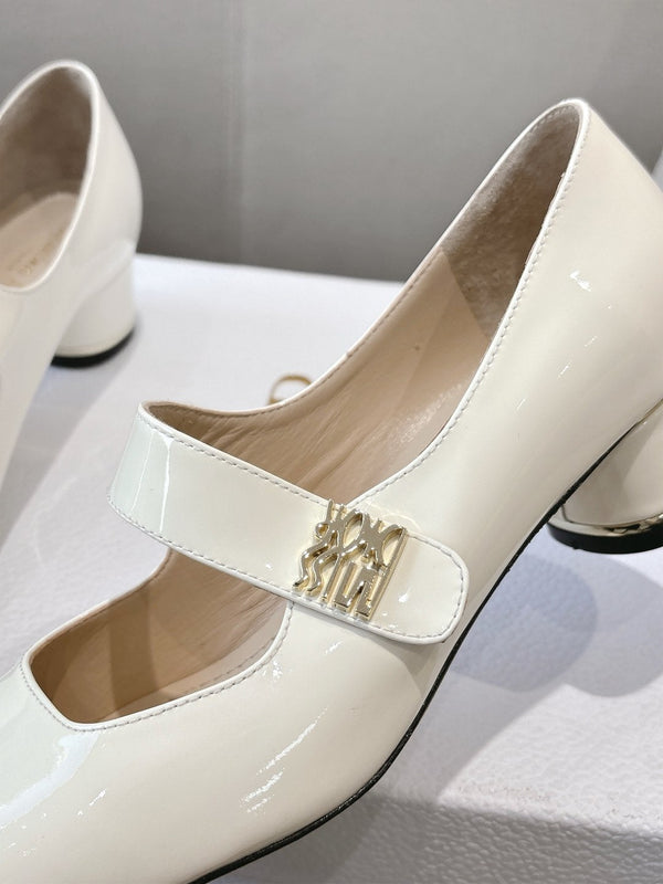 CD Mary Jane High Heels 40 White in Patent leather 598179
