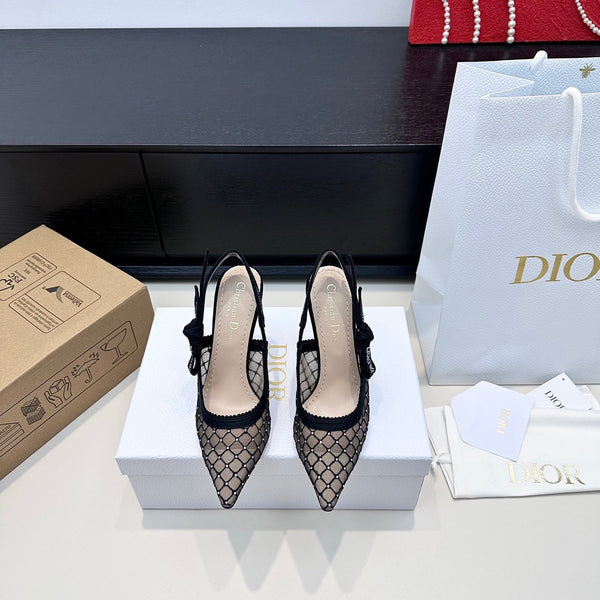 Dior J'Adior Slingback High-Heel 65 Black in Sheepskin 598143