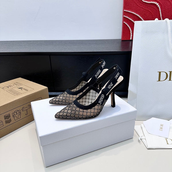 Dior J'Adior Slingback High-Heel 65 Black in Sheepskin 598143
