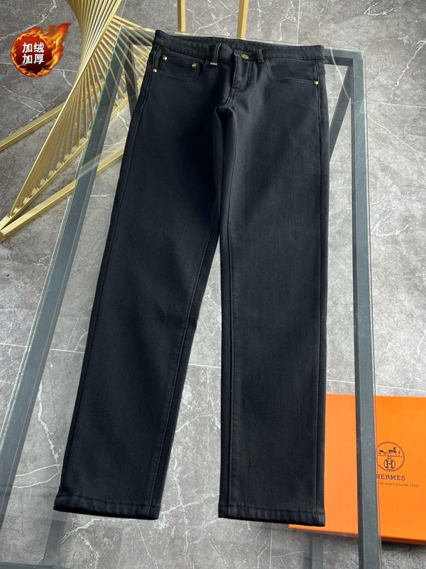 LV Fleece-lined and Thickened Jeans 492701
