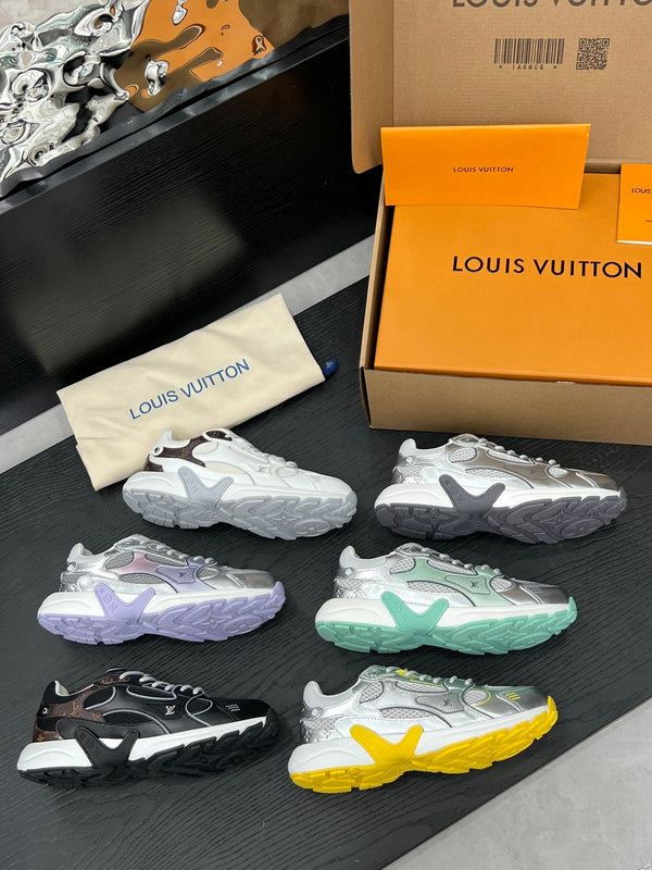 LV 26 Olympia Sneaker White in Fabric Mesh 600743