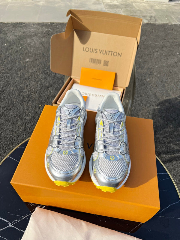 LV 26 Olympia Sneaker Yellow Silver Metallic in Fabric Mesh 600745 (Copy)