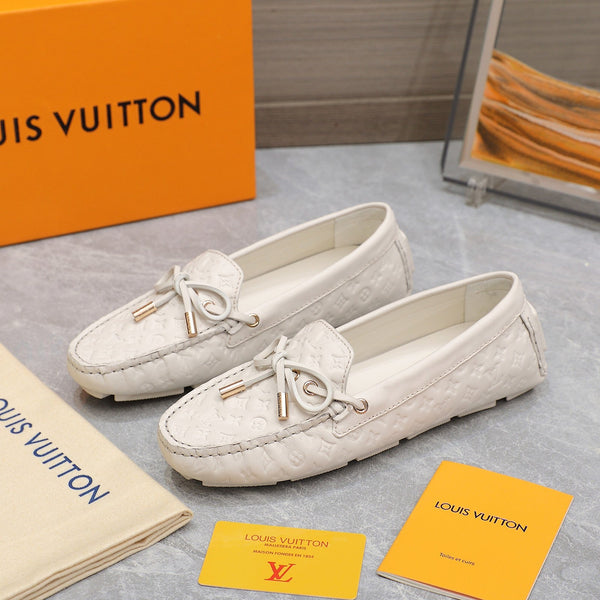 LV Gloria Loafer Off-White Cowhide 600748