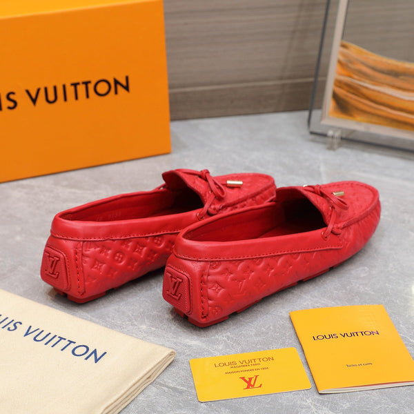 LV Gloria Loafer Red Rose Cowhide 600752