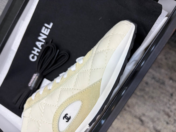 Chanel 26 Quilted Sneaker Beige in Lambskin 602469