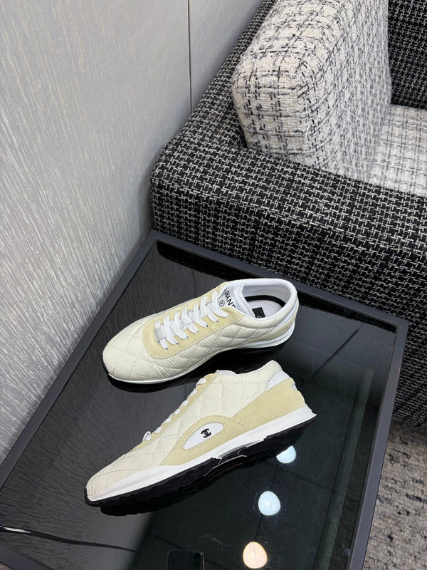 Chanel 26 Quilted Sneaker Beige in Lambskin 602469