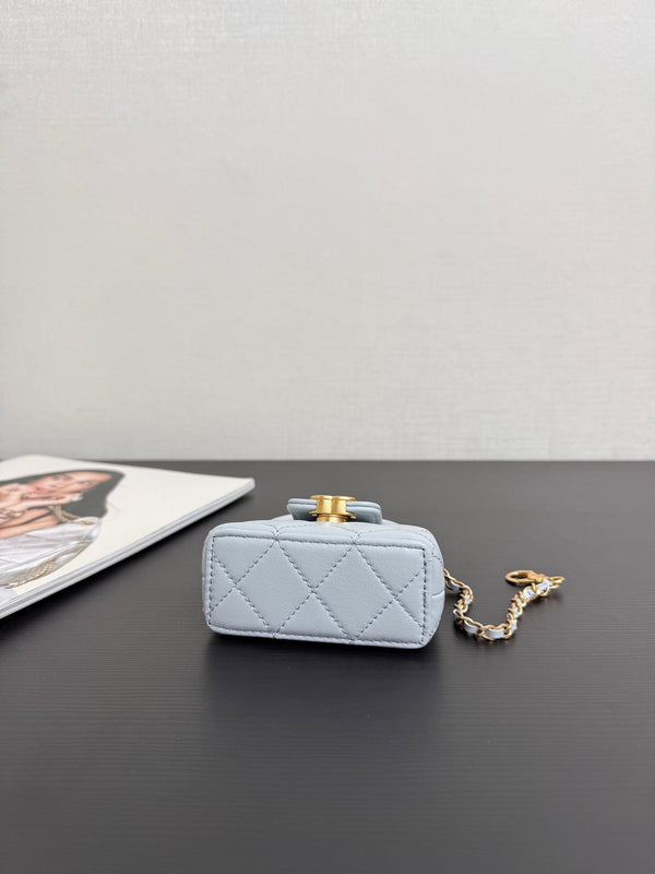 CC 26 Mini Kelly Bag 10 Blue in Sheepskin