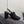 Chanel 26 Classic Chunky Heel Open Back Sandal 95 Black in Tweed Fabric 602499