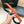 CC Women's Belt 3.0CM Orange Black Cowhide Red Buckle 616965