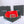 CC Women's Belt 3.0CM Red Calfskin Sliver Black Buckle 572530
