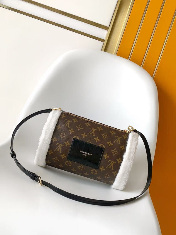 LV Teddy Mitt Handbag Brown in Canvas Monogram Shearling 278110