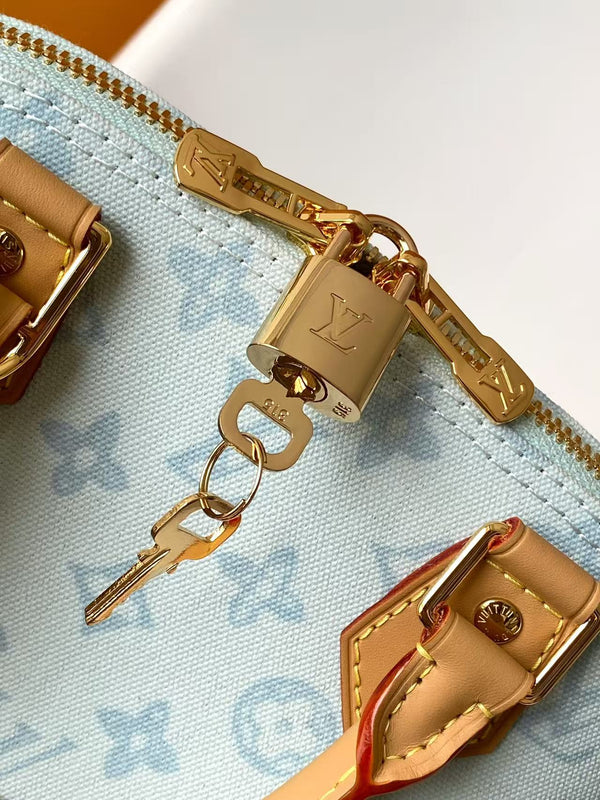 LV M28526 Alma BB Blue Monogram Canvas