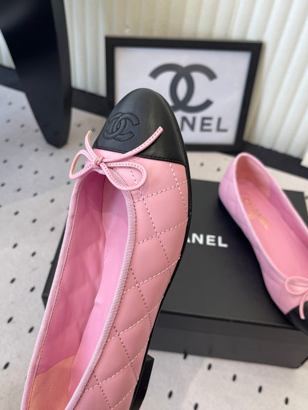 CC Ballet Flats Pink in Cowhide 611701