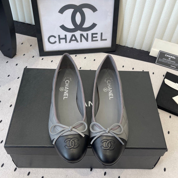 CC Ballet Flats Gray in Cowhide 611700