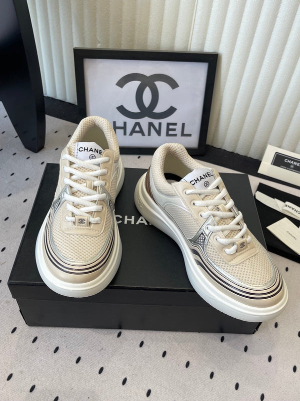 CC Sneaker Beige in Cowhide 611667