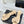 Chanel 26C Chain Bow Chunky Heel Sandals Beige in Cowhide 615991