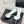 Chanel 26C Open-Back High-Heel Sandals White Black in Leather 615700