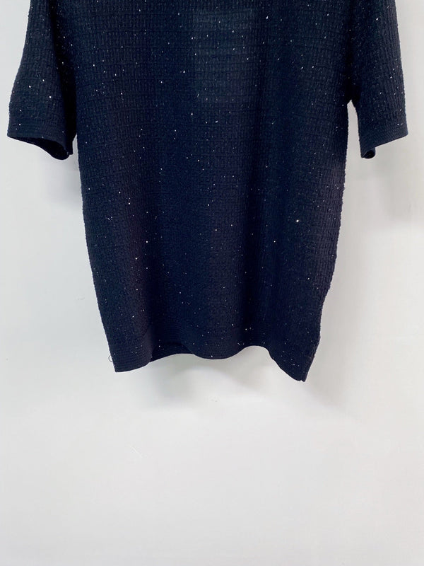 Chanel Short-Sleeve T-Shirt Navy Blue in Tencel 125446