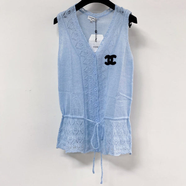 Chanel Vest Blue in Wool 125439
