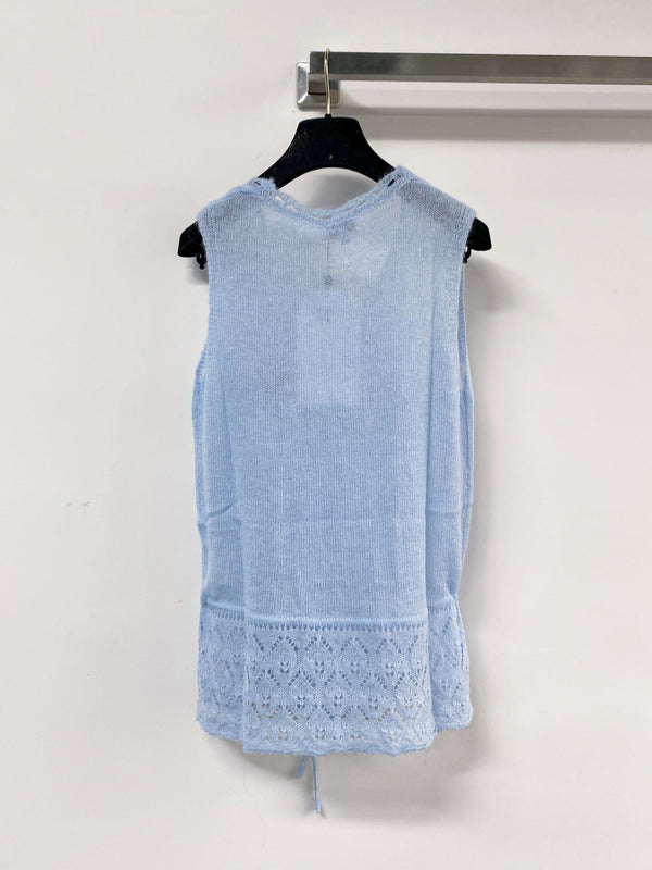 Chanel Vest Blue in Wool 125439