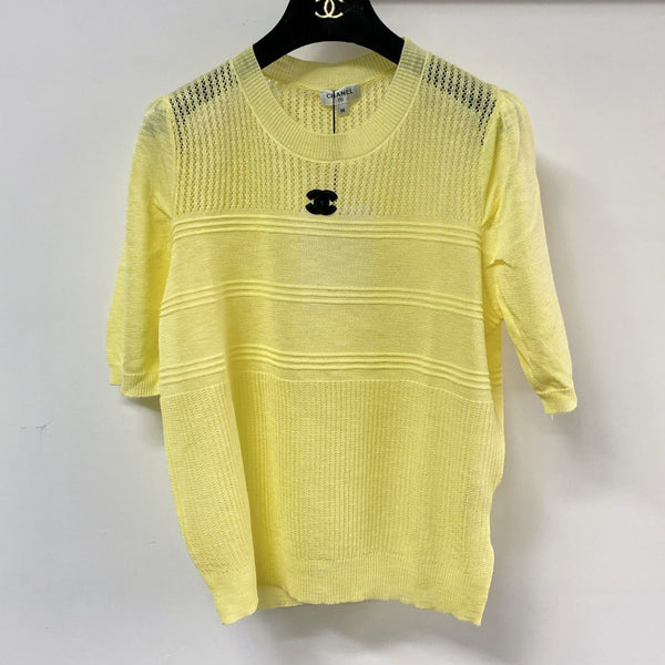 Chanel Short-Sleeve T-Shirt Yellow in Acrylic 125437