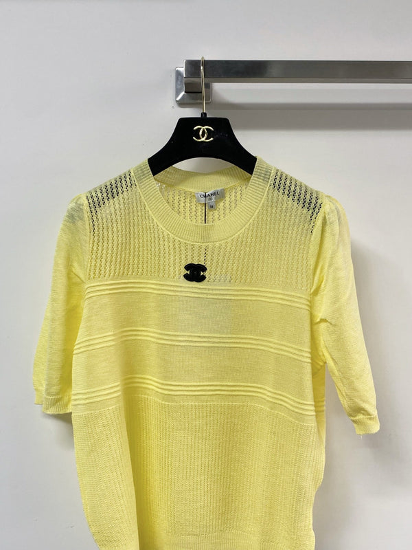 Chanel Short-Sleeve T-Shirt Yellow in Acrylic 125437