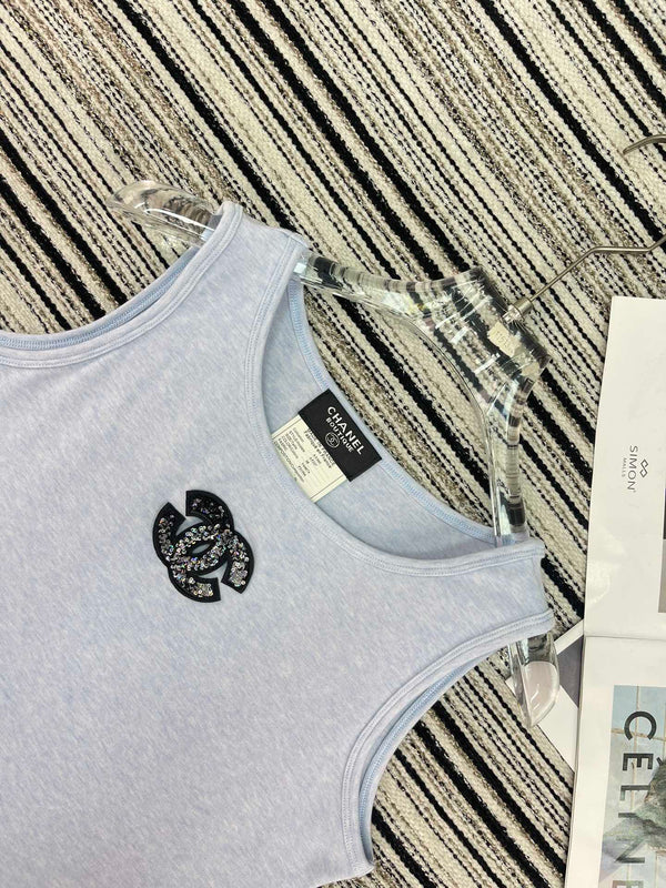 Chanel Vest Gray in Cashmere 133561