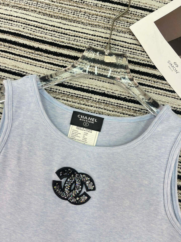 Chanel Vest Gray in Cashmere 133561