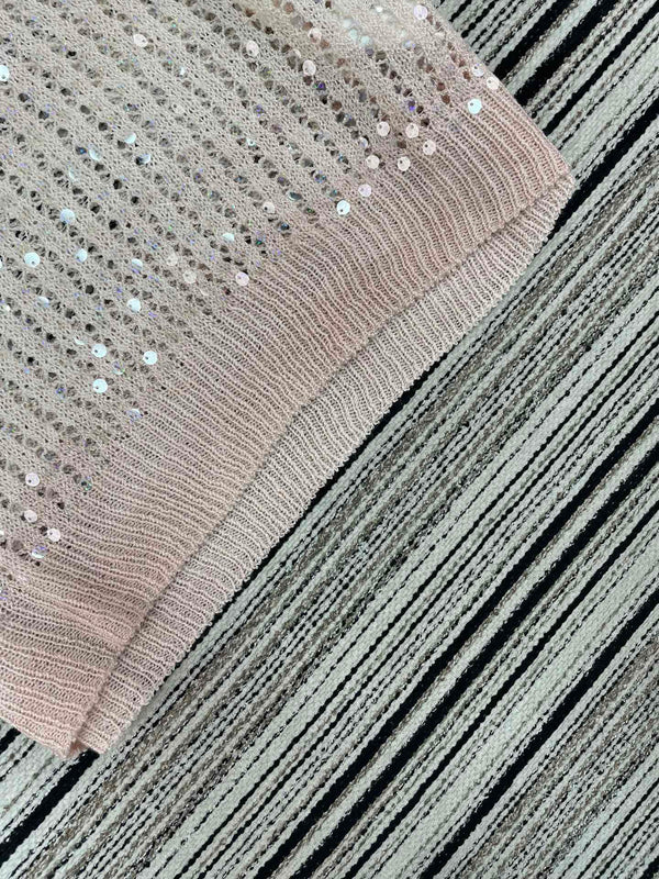 Chanel Knit Short-sleeve Pink in Wool 133523