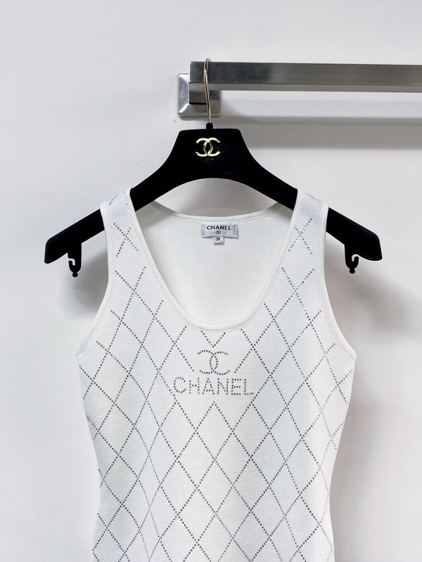 Chanel Tank Top White in Cashmere 125424