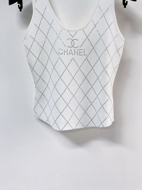 Chanel Tank Top White in Cashmere 125424