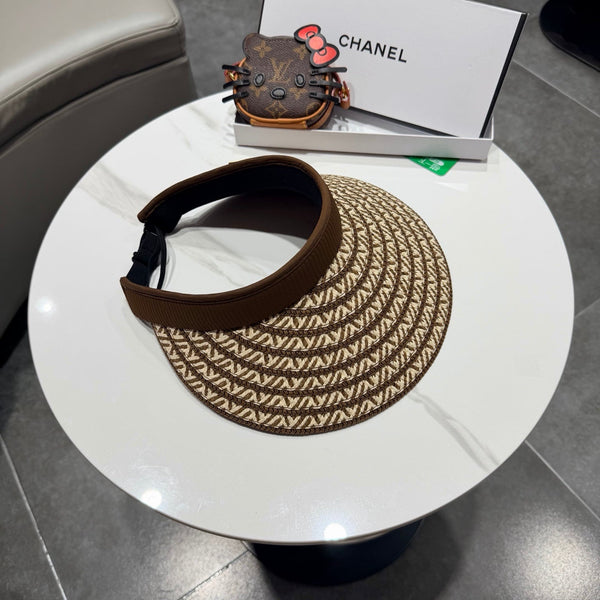 Chanel Open Visor Hat Brown in Cloth 192286