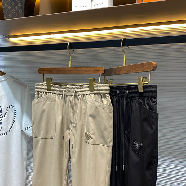 PRA26SS Drawstring Casual Pants in Cotton Twill 134819
