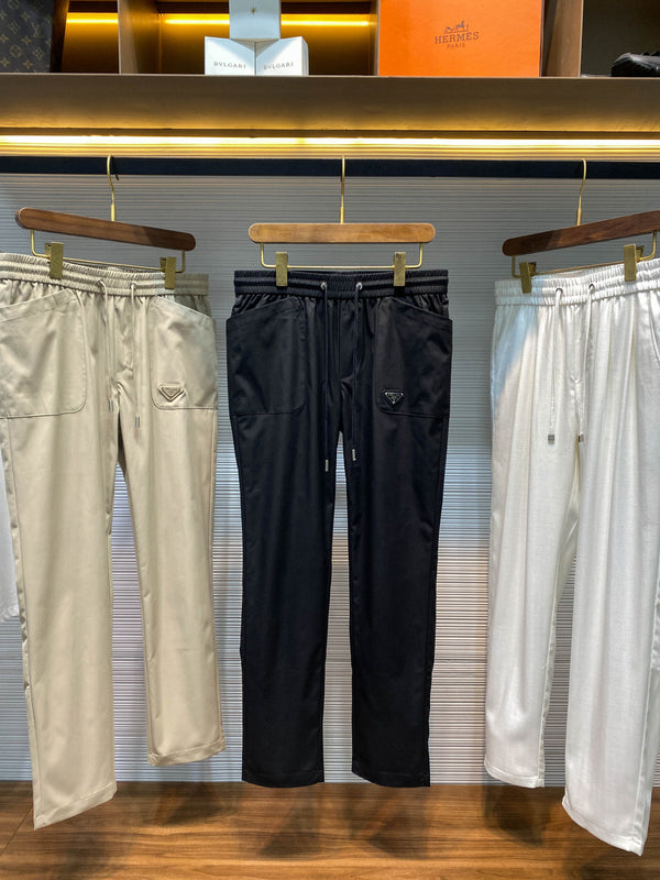 PRA26SS Drawstring Casual Pants in Cotton Twill 134819