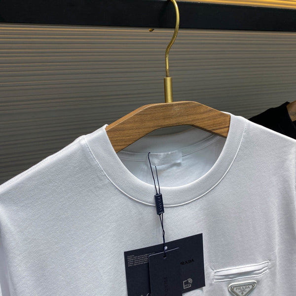PRA26SS  Neck Short-Sleeve T-Shirt in Cotton 963420
