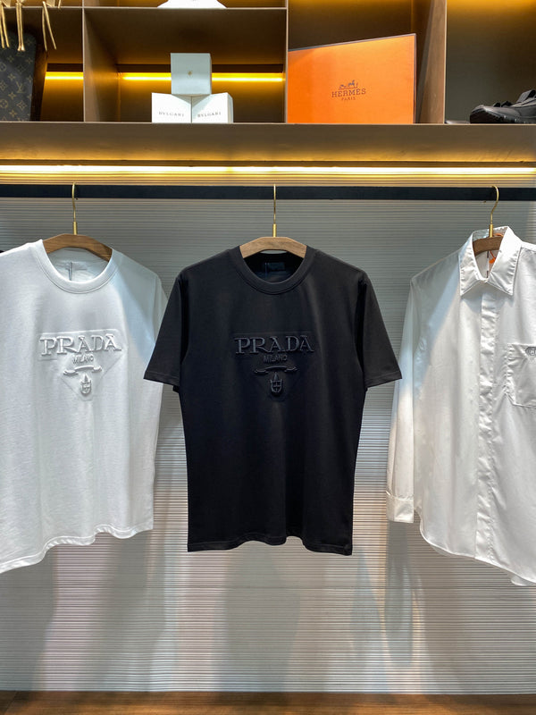 PRA26SS Basic Crew Neck Short-Sleeve T-Shirt in Knit Cotton Fabric 905162