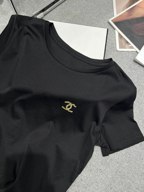 Chanel 26 Classic Crew Neck Black in Cotton 161759
