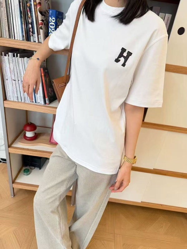 Hermes 26 Short-Sleeve T-Shirt White in Cotton 125006