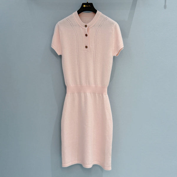 Hermes Pink Knit Dress 106014