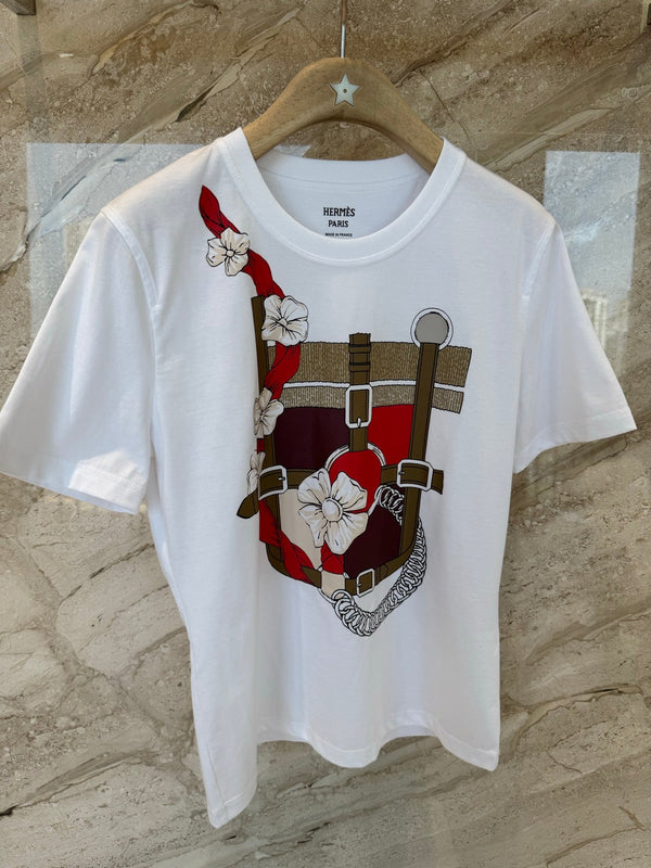 Hermes Short-sleeved T-shirt White in Cotton 974817
