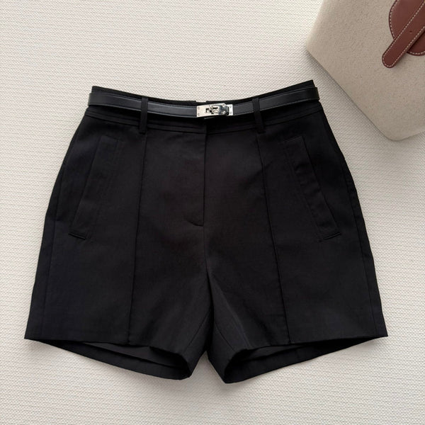 Hermes 26SS Shorts Black in Cotton 943347